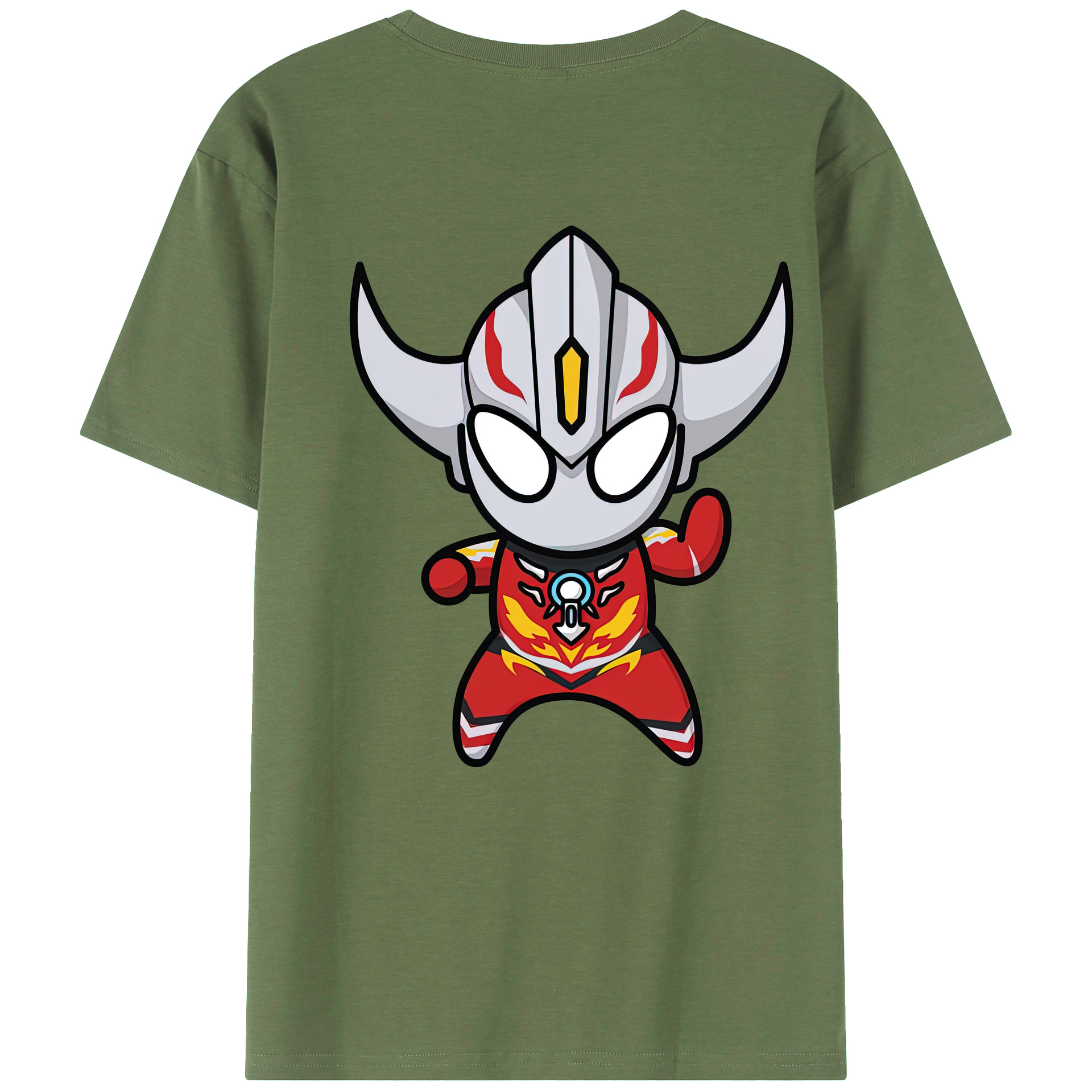 （画像用） ウルトラマン Ultraman 綿100％ メンズ半袖Tシャツ（バックプリント） 通気性